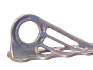 Topology optimized titanium aerospace bracket created with additive manufacturing for lightweight aircraft structures