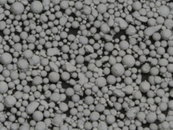 Spherical metal powder particles for additive manufacturing showing uniform particle morphology and powder quality